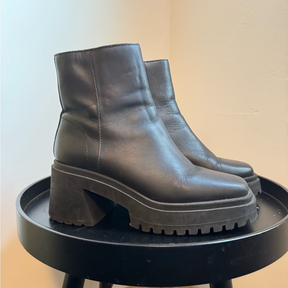 Steve Madden Fella Platform Lug Sole Chunky Leather Bootie
